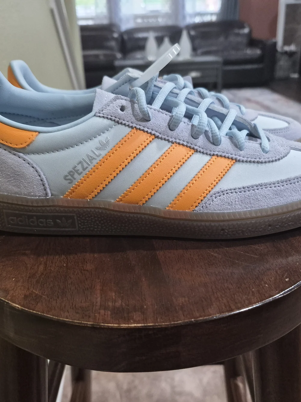 Adidas Men's Handball Spezial Blue/Tangerine/Gum Size 7.5